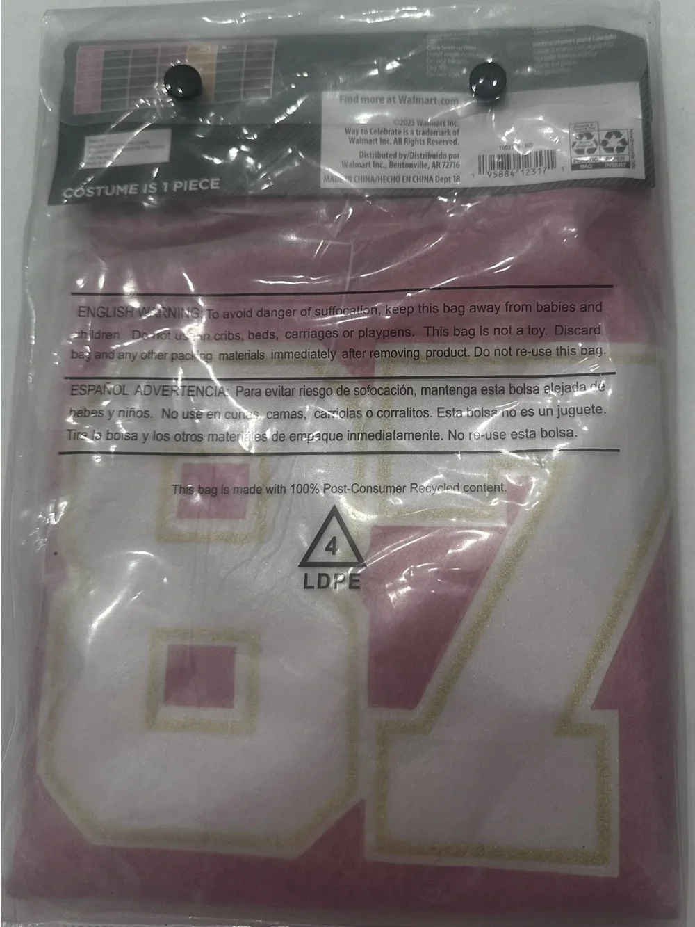 Pop Idol Taylor Swift Halloween 87 Travis Kelce Chiefs Costume Girls Sz M (7/8)